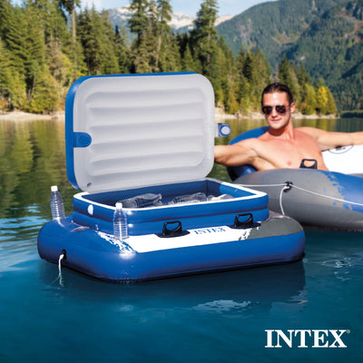 INTEX 32ft x 16ft x 52in Ultra XTR Rectangular Pool , Floats (2 Pack), & Cooler