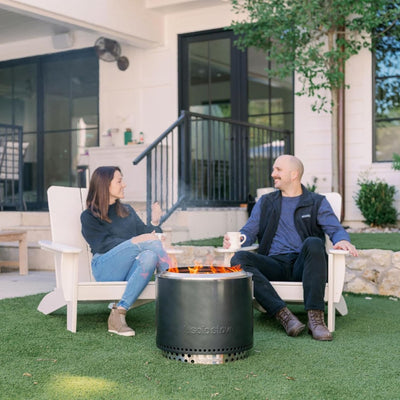 Solo Stove Bonfire, 19.5" Wood Burning Smokeless Fire Pit with Stand, Gunmetal