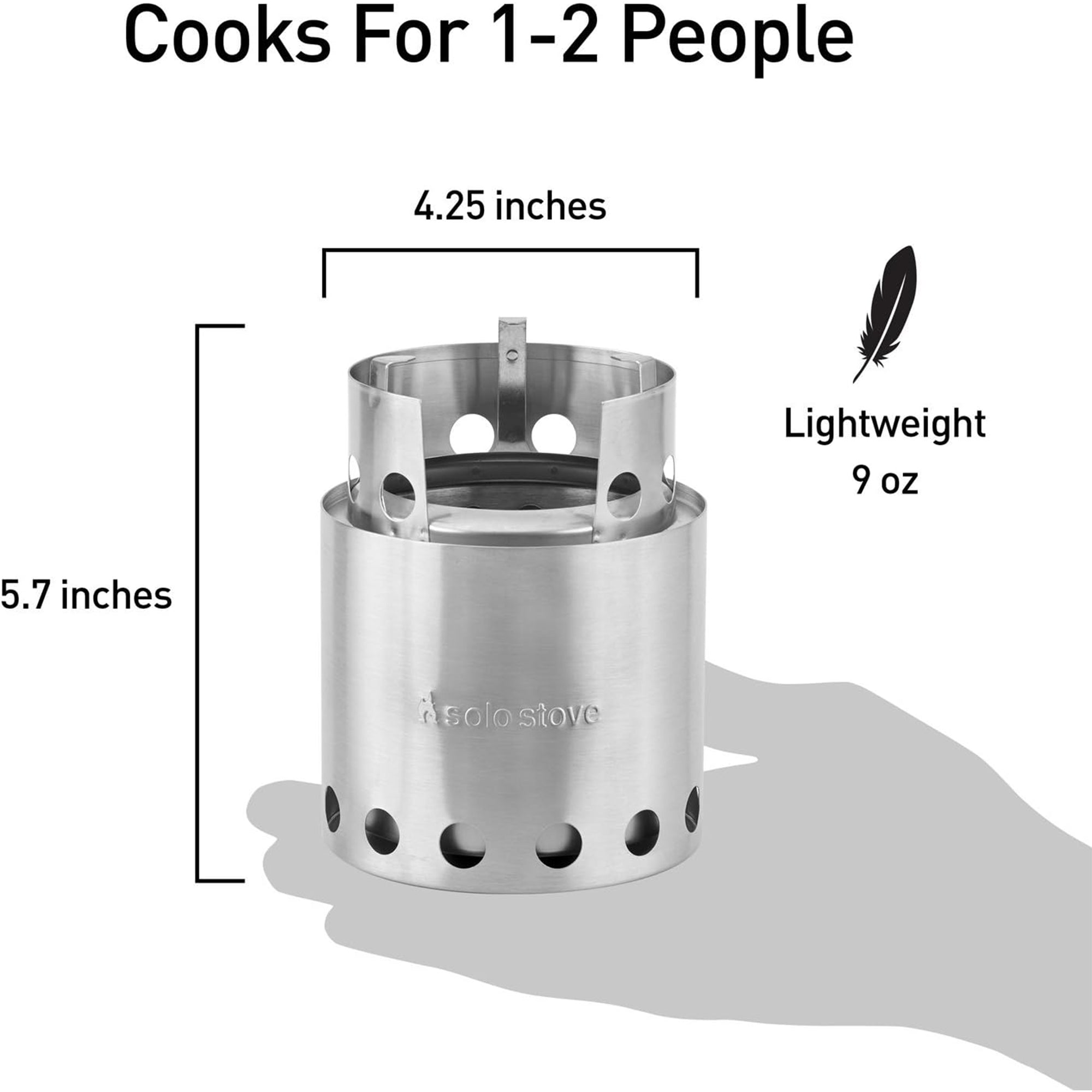 Solo Stove Lite, Portable Camping Stove, Gassification Wood Burning Rocket Stove