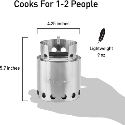 Solo Stove Lite, Portable Camping Stove, Gassification Wood Burning Rocket Stove