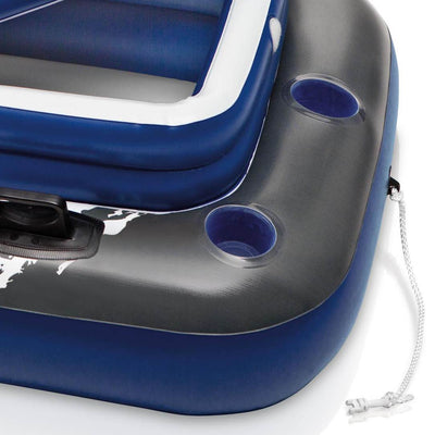 Intex Inflatable Mega Chill II 72 Can Beverage Cooler Float with Lid, 2 Pack