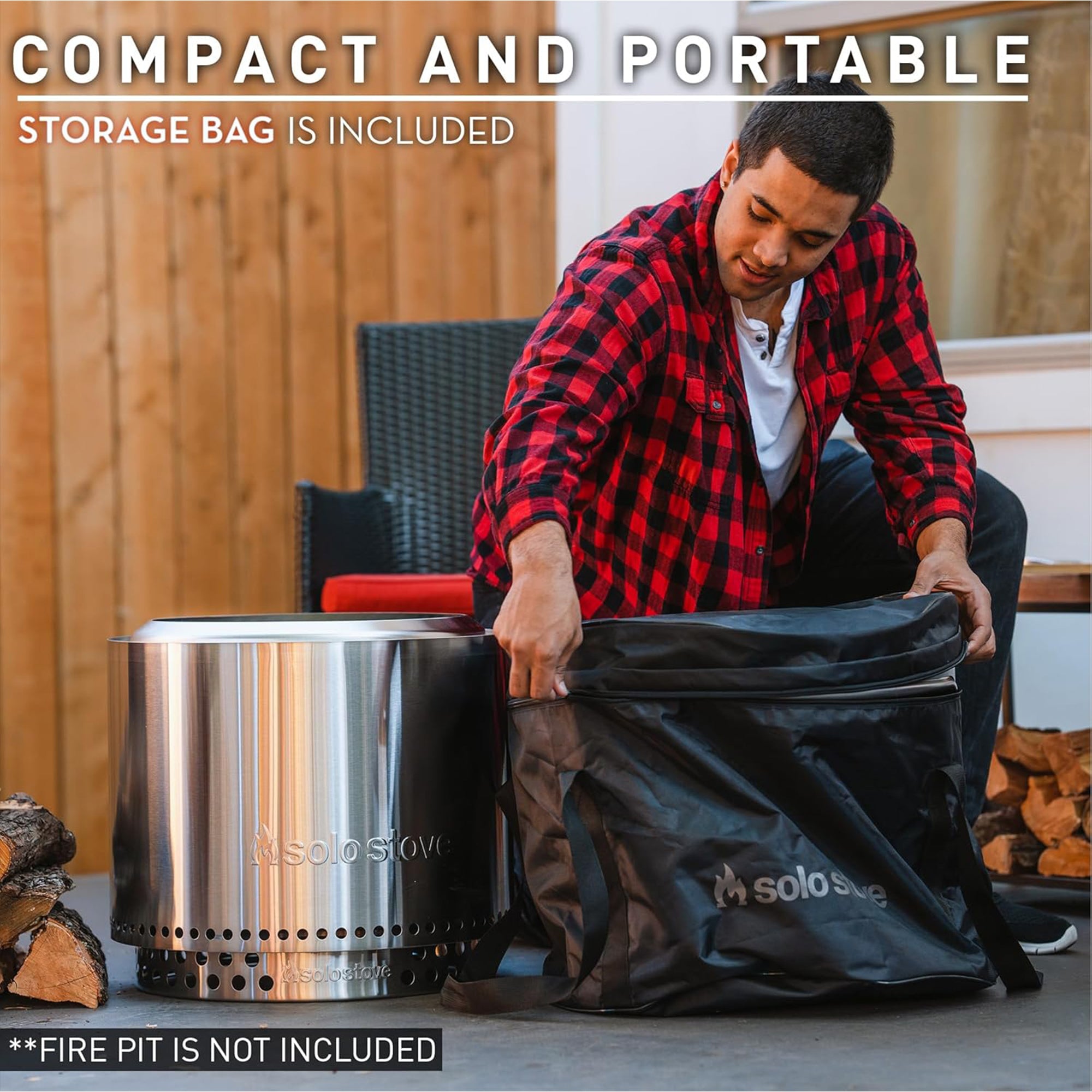 Solo Stove Bonfire Pi Fire, Fire Pit Pizza Oven Accessory with Stone & Carry Bag