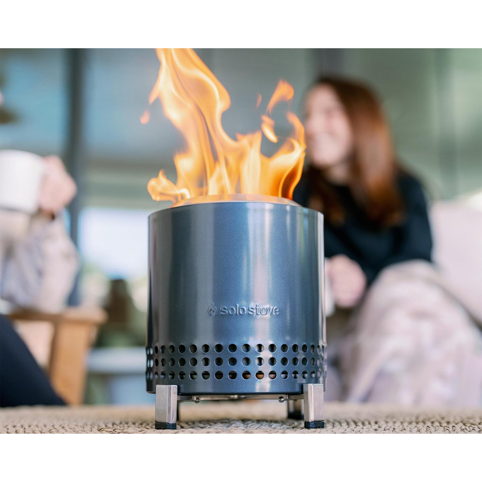 Solo Stove Mesa XL, 7" Tabletop Fire Pit w/Stand - Wood, Pellet Bonfire,Gunmetal