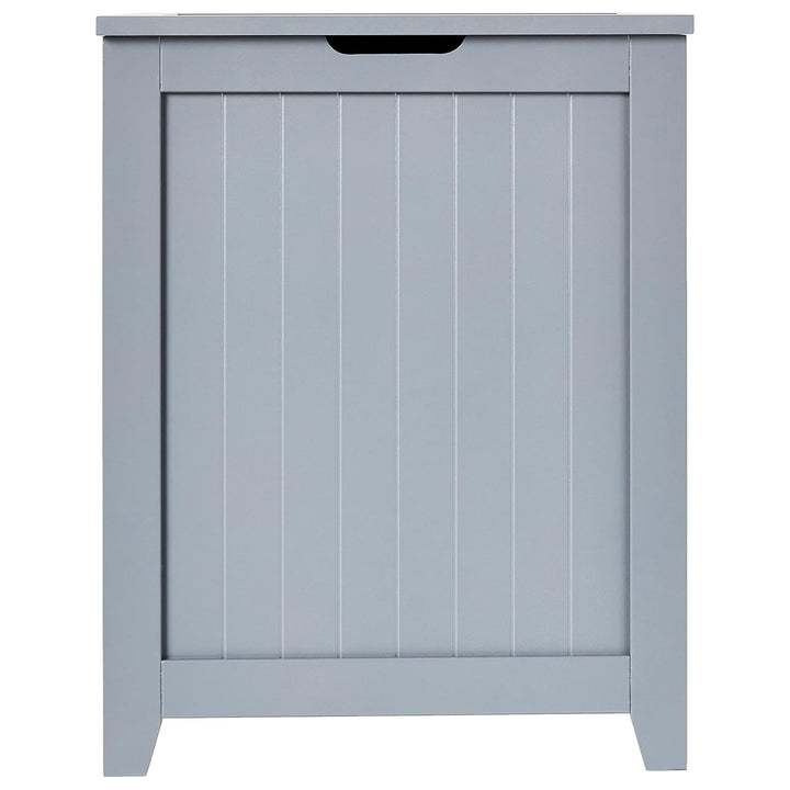 Redmon Contemporary Wooden Clothes Hamper for Bedroom and Laundry Room, Gray