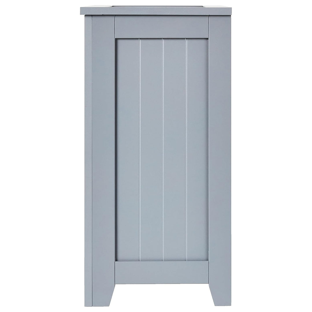 Redmon Contemporary Wooden Clothes Hamper for Bedroom and Laundry Room, Gray