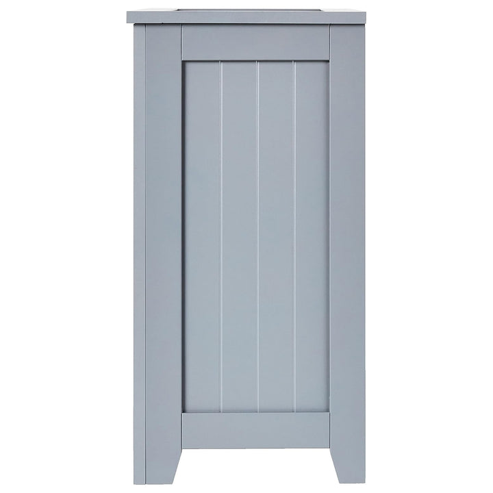 Redmon Contemporary Wooden Clothes Hamper for Bedroom and Laundry Room, Gray