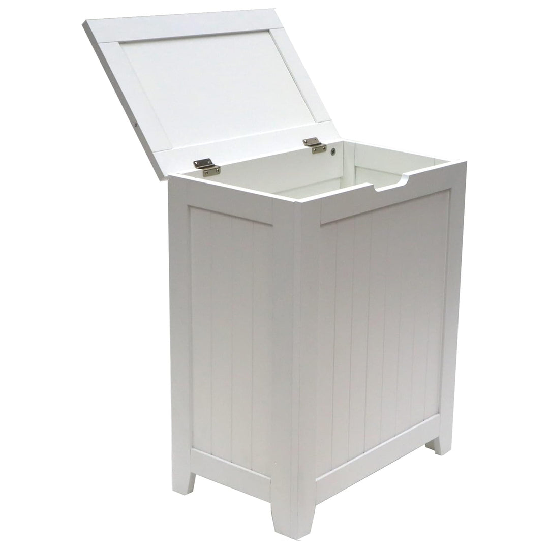 Redmon Contemporary Wooden Clothes Hamper for Bedroom & Laundry Room (Open Box)