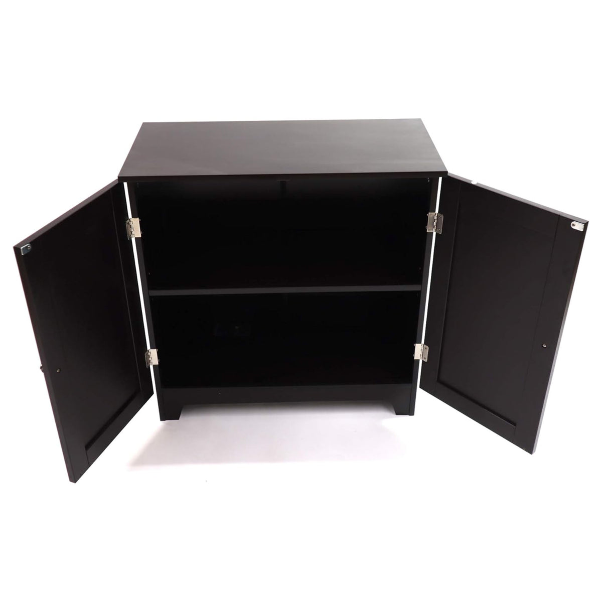 Redmon Contemporary Double Door Cabinet, Modern Wooden Furniture, (Open Box)