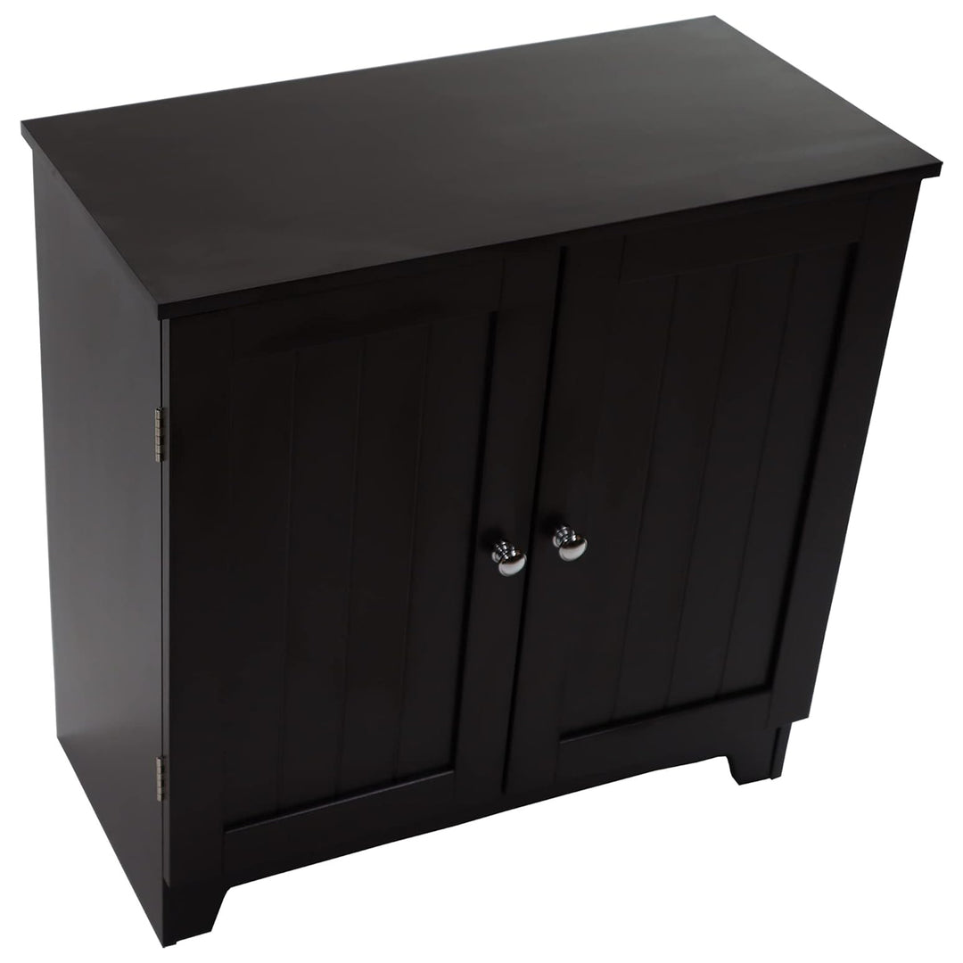 Redmon Contemporary Double Door Cabinet, Modern Wooden Furniture, Espresso