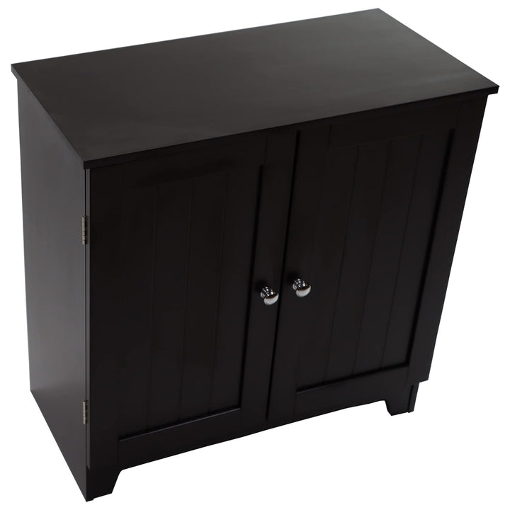 Redmon Contemporary Double Door Cabinet, Modern Wooden Furniture, Espresso