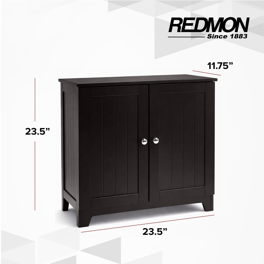 Redmon Contemporary Double Door Cabinet, Modern Wooden Furniture, Espresso