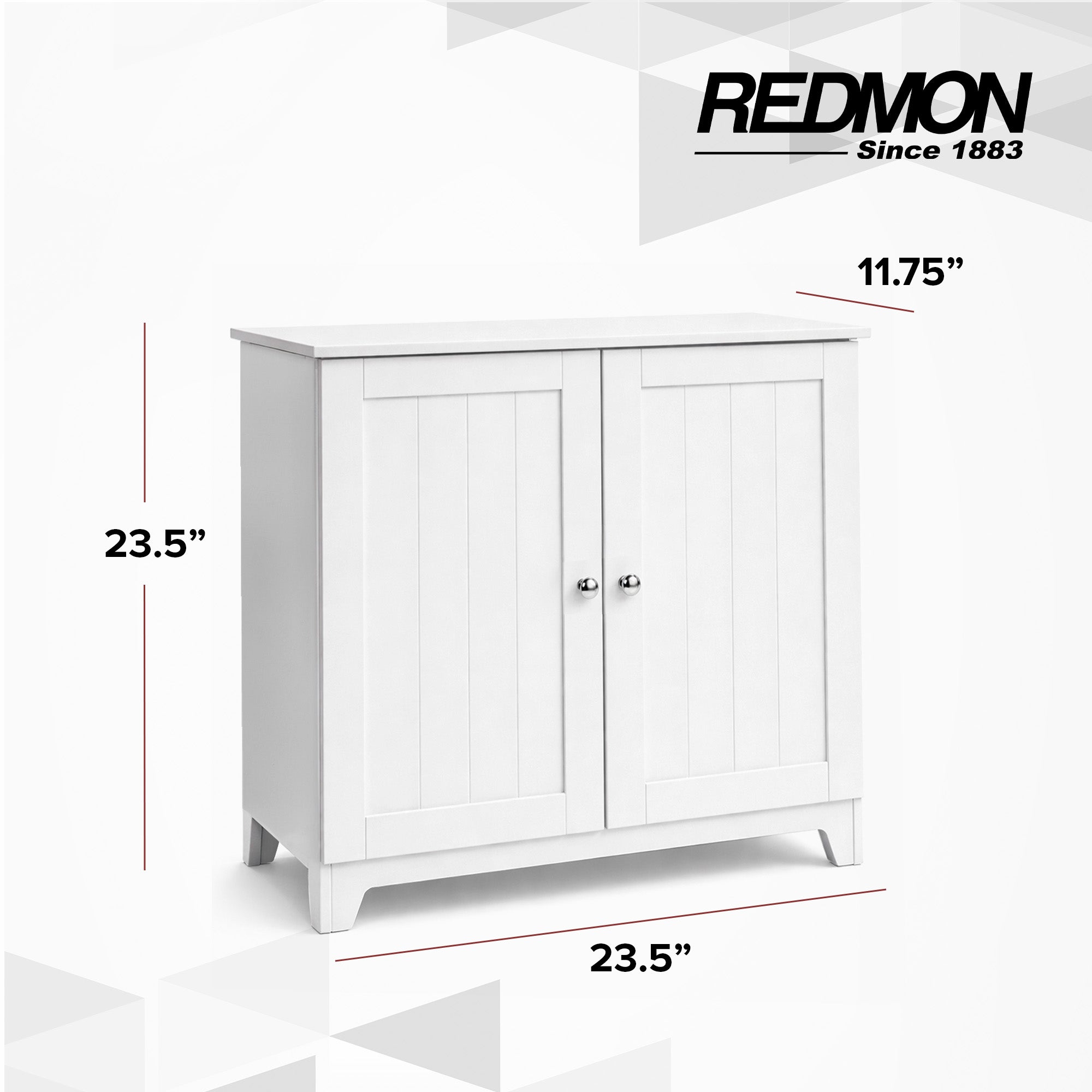 Redmon Double Door Freestanding Floor Cabinet, Modern Wooden Furniture(Open Box) - VMInnovations