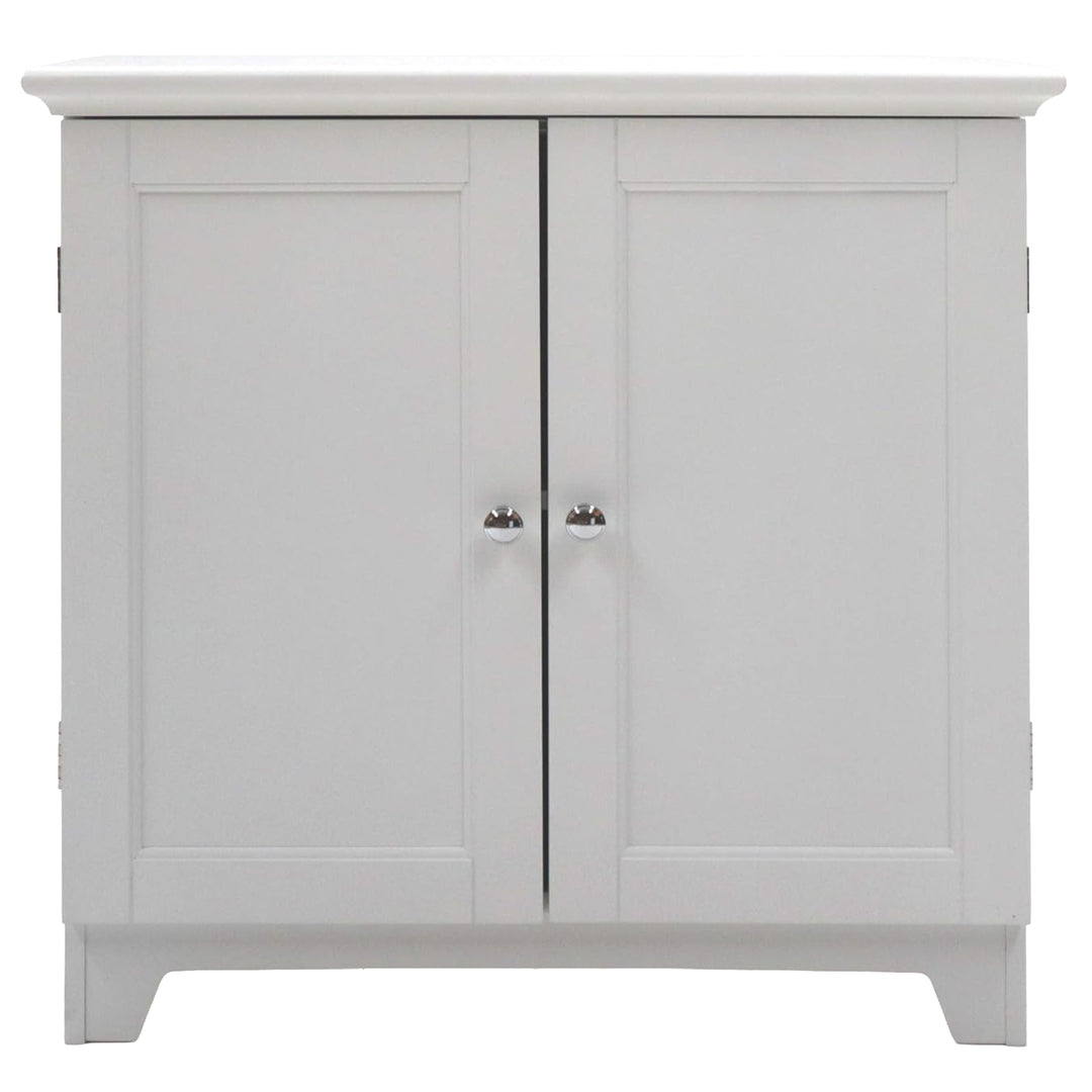 Redmon Shaker Style Double Door Storage Cabinet, Modern Wooden Furniture, White