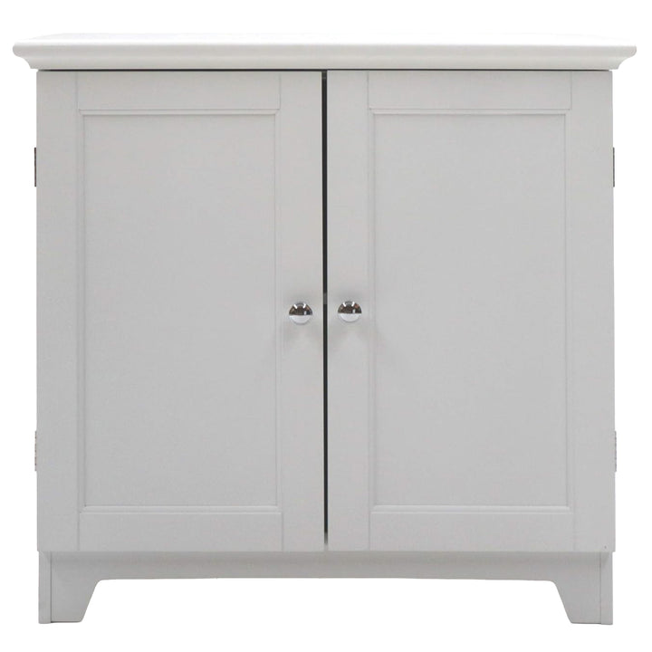 Redmon Shaker Style Double Door Storage Cabinet, Modern Wooden Furniture, White