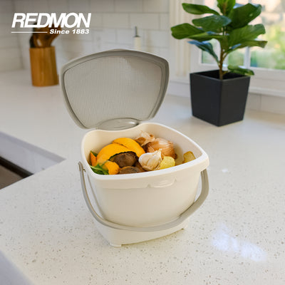 Redmon 1.9 Gal Kitchen Compost Bin, Odor Control Lid for Food Scraps, 300 Pack