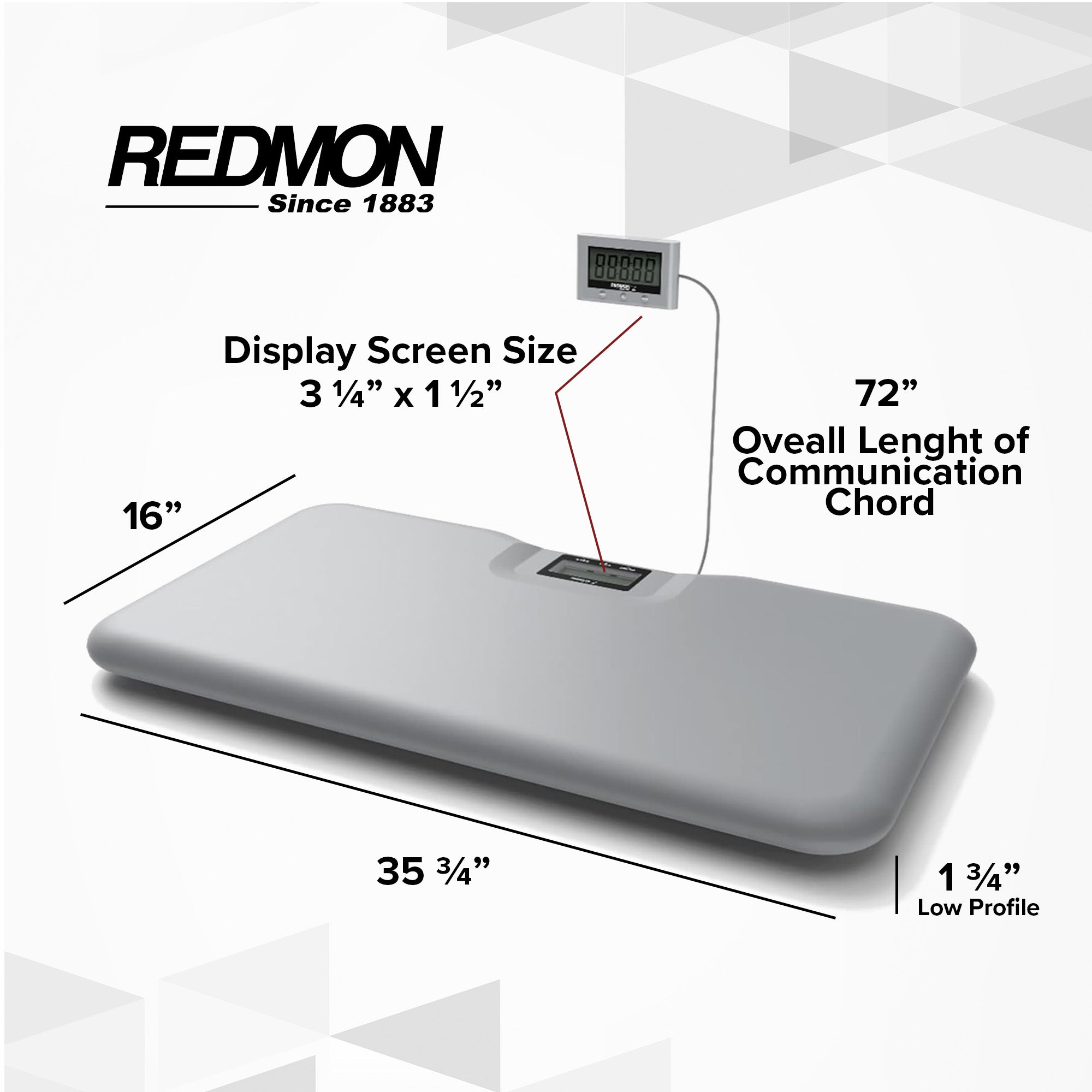 Redmon XL Field Digital Pet & Package Scale w/ Remote Display, Grey (Open Box)