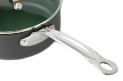Telebrands Orgreenic 10-Pc Anodized NonStick Cookware Set Pans Pots (Open Box)