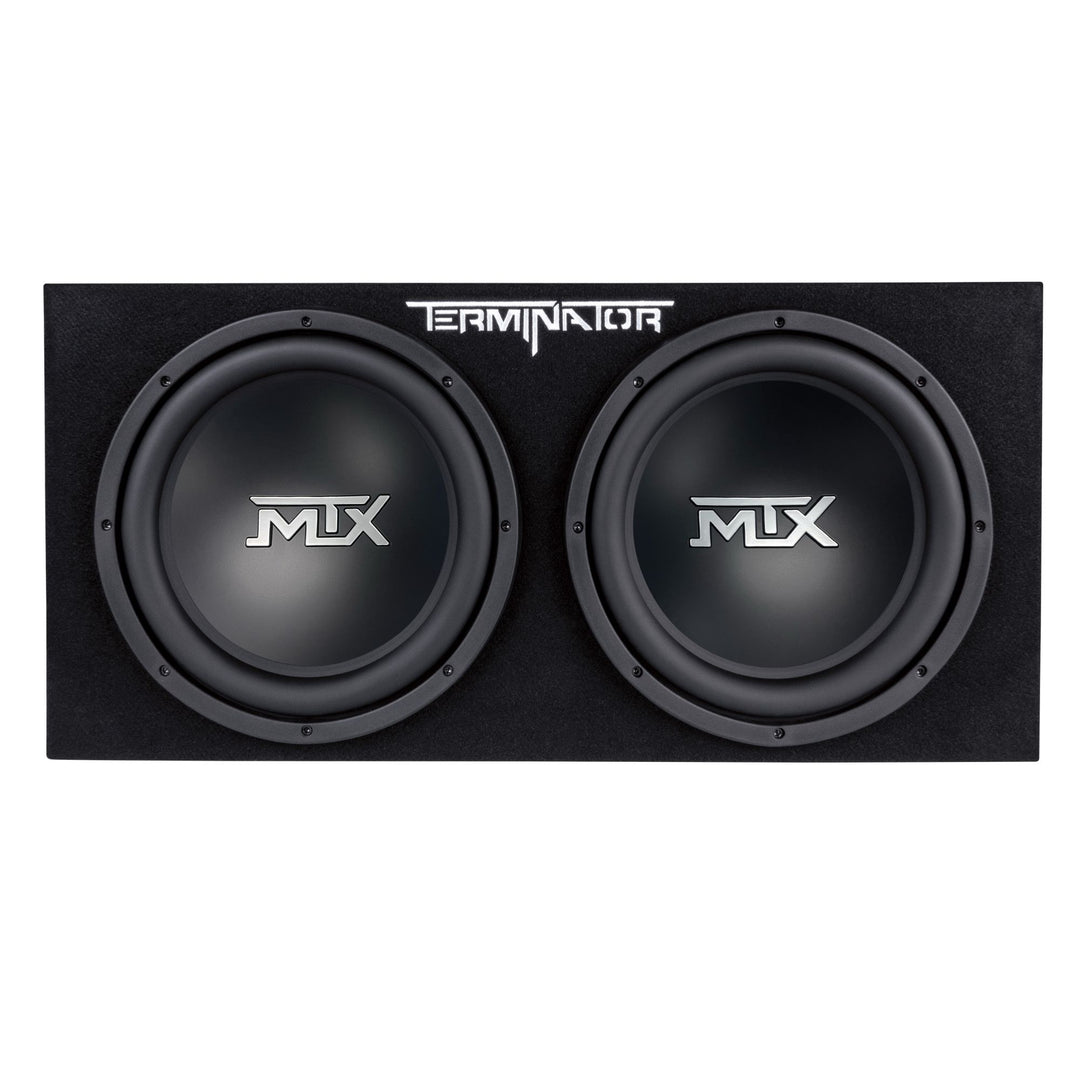 MTX 12" 1200W Max Car Audio Dual Loaded Subwoofer Set with Car Audio Amplifier