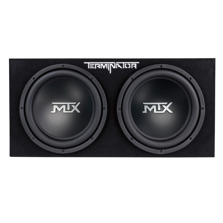 MTX 12" 1200W Max Car Audio Dual Loaded Subwoofer Set with Car Audio Amplifier