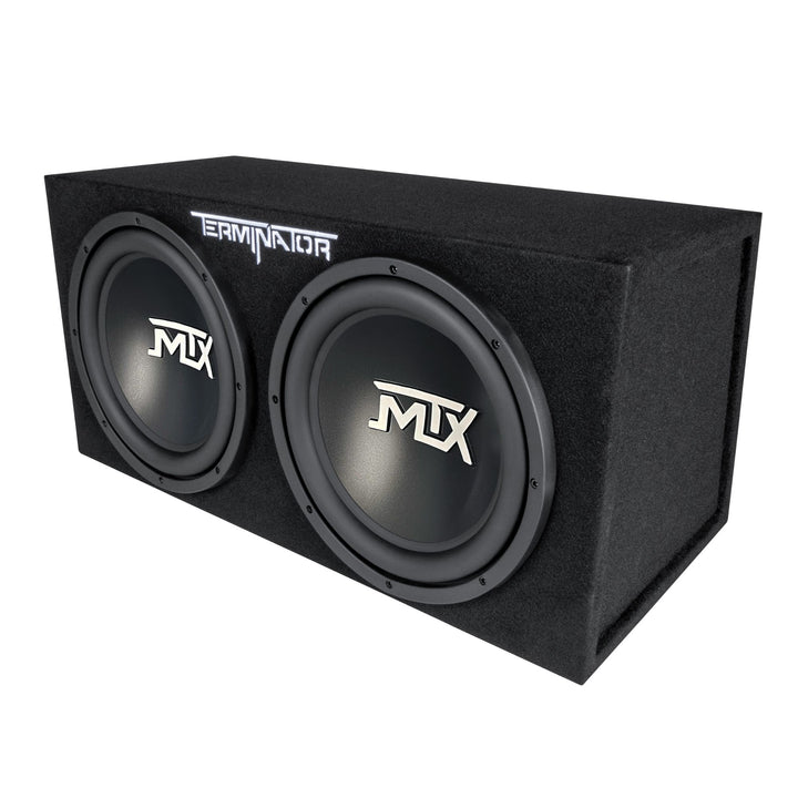 MTX 12" 1200W Max Car Audio Dual Loaded Subwoofer Set with Car Audio Amplifier