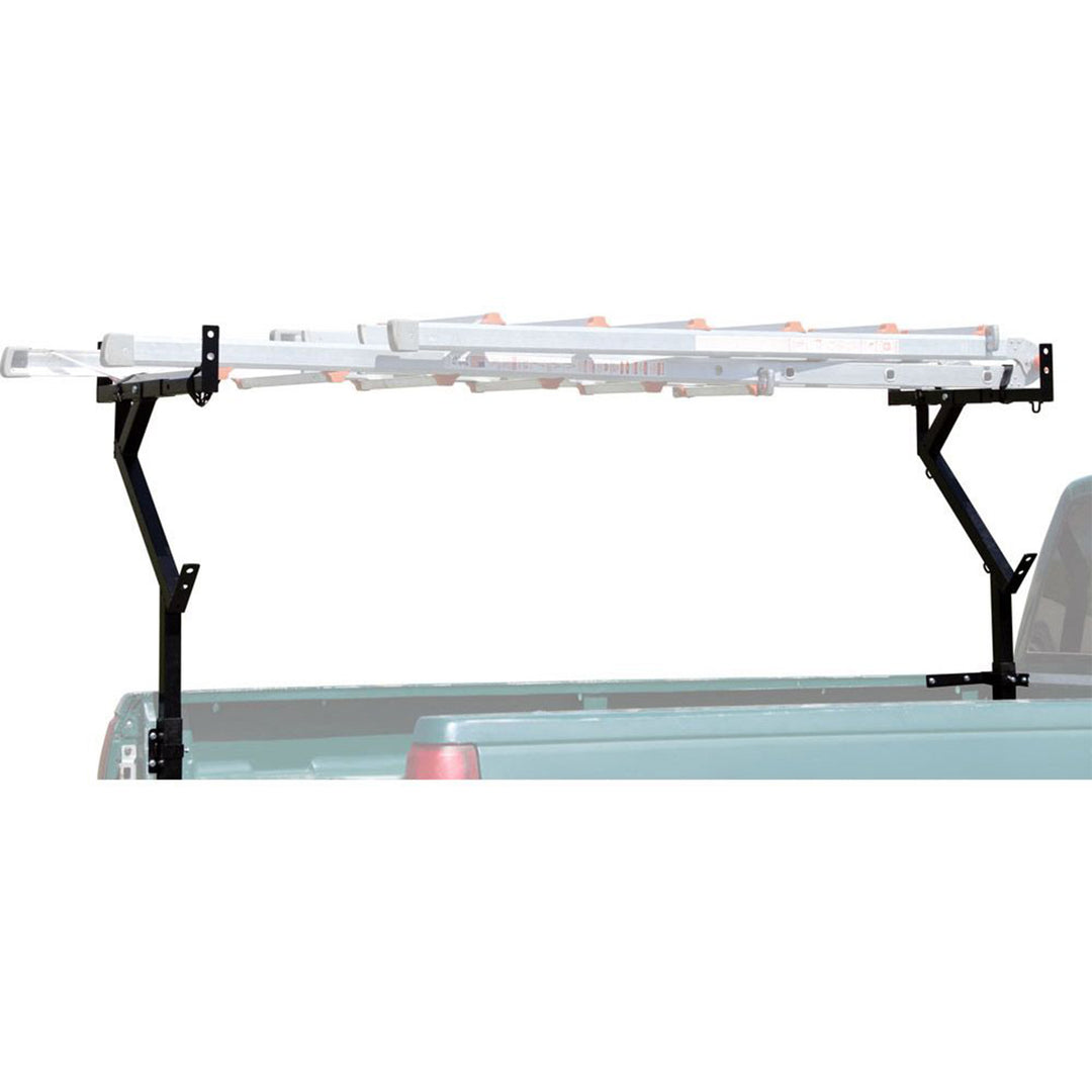 Elevate Outdoor Truck 3 Ladder Rack Steel Pickup Bed Cargo Carrier System, Black