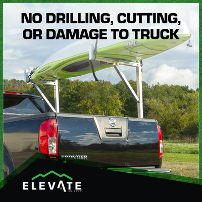 Elevate Adjustable Aluminum Ladder Rack for Pickup Trucks, Universal (Open Box) - VMInnovations