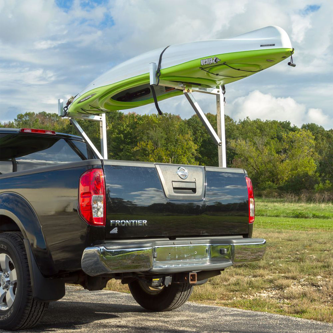 Elevate Outdoor Adjustable Aluminum Ladder Rack for Pickup Trucks, Universal Fit