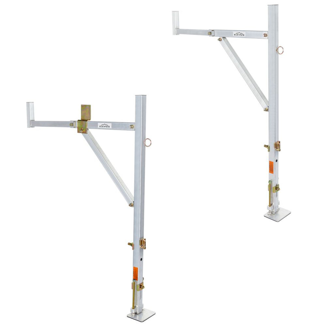 Elevate Outdoor Adjustable Aluminum Ladder Rack for Pickup Trucks, Universal Fit