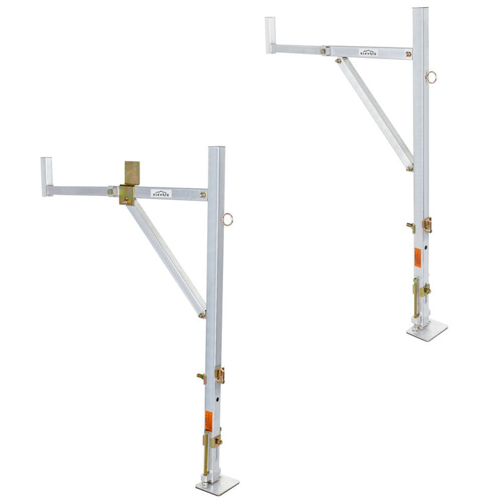 Elevate Outdoor Adjustable Aluminum Ladder Rack for Pickup Trucks, Universal Fit
