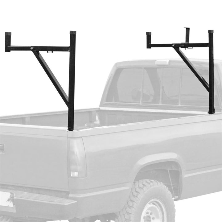 Elevate Outdoor Truck Ladder Rack Adjustable Steel Pickup Cargo Carrier, Black