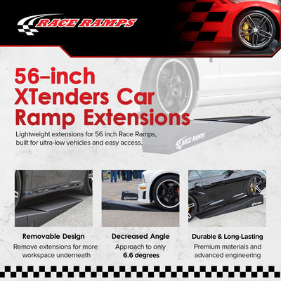 Race Ramps 56" XTenders Car Ramp Extensions for Low Profile Vehicles (Open Box) - VMInnovations