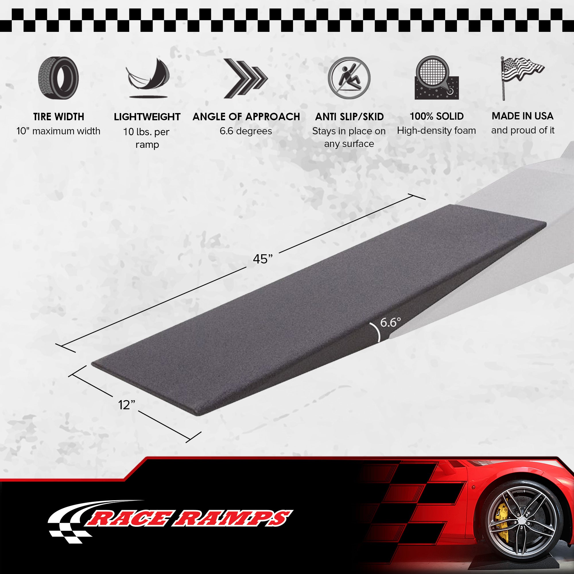 Race Ramps 56" XTenders Car Ramp Extensions for Low Profile Vehicles (Open Box) - VMInnovations