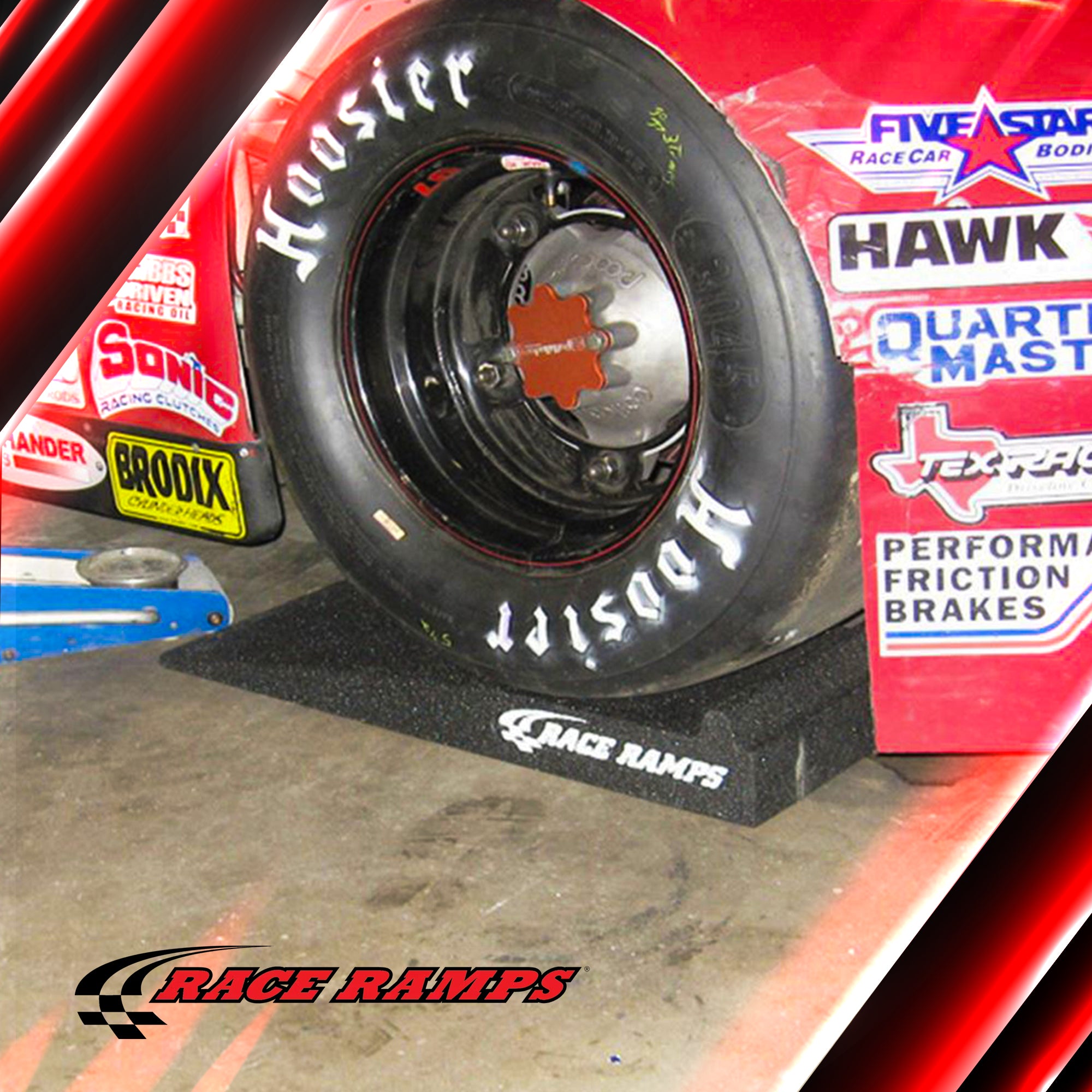 Race Ramps Trax-Jax with 1.5" Stop for Low Profile Vehicles, 3" Lift, Set of 2 - VMInnovations