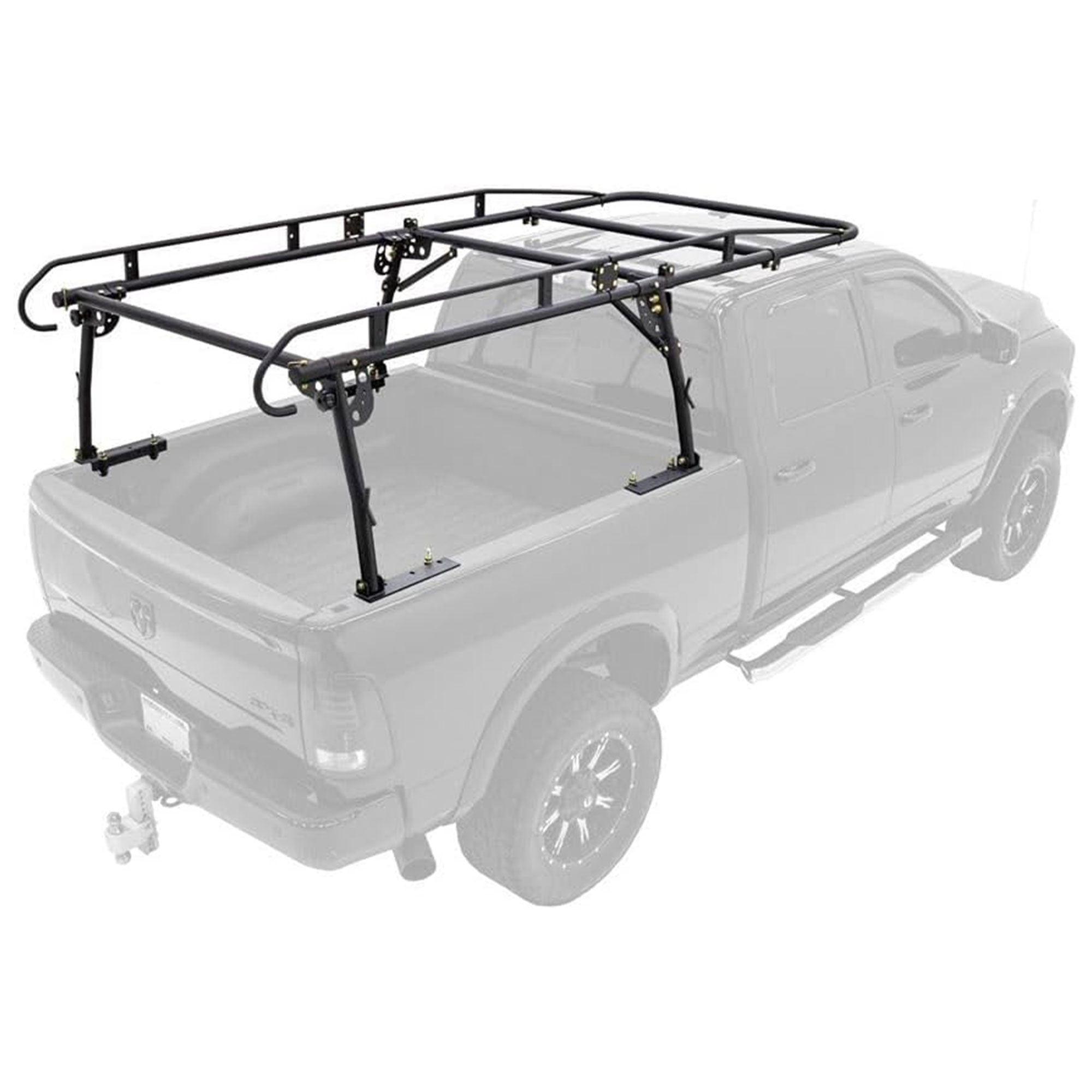 Elevate Outdoor Powder Coated Steel Over Cap Truck Rack, Adjustable to ...