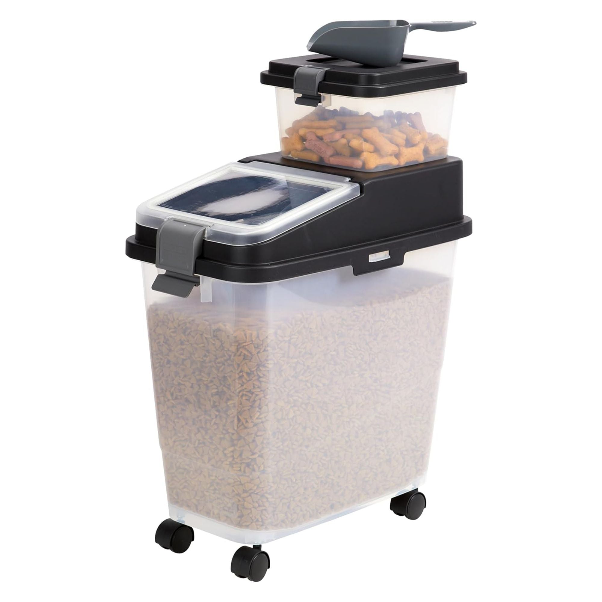 Mighty Tuff 3pc Wheeled Pet Food Storage w/Lid &5 Lbs Treat Container (Open Box) - VMInnovations