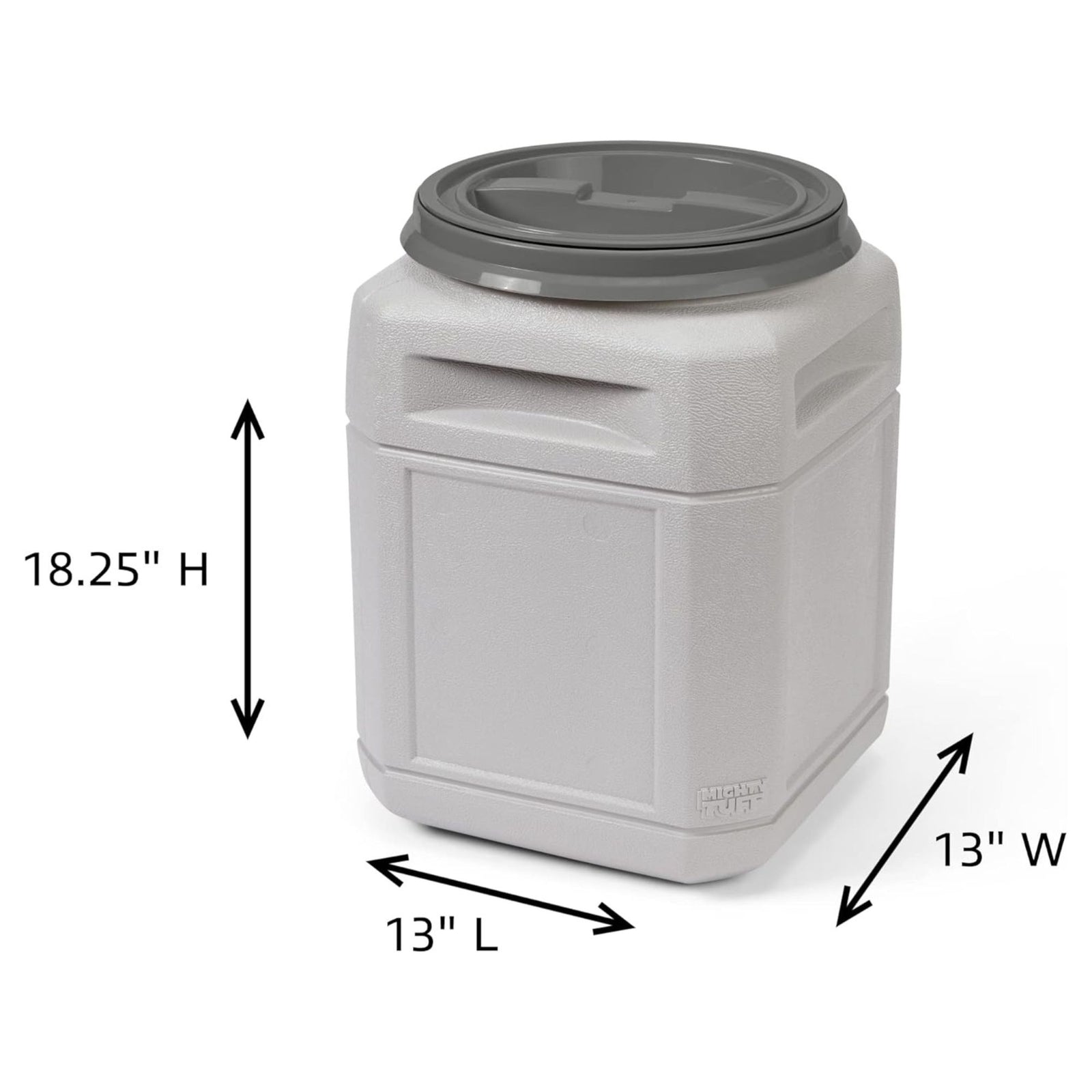 Mighty Tuff Pet Food Storage Container with Airtight Lid and Handles, 10 Gal - VMInnovations
