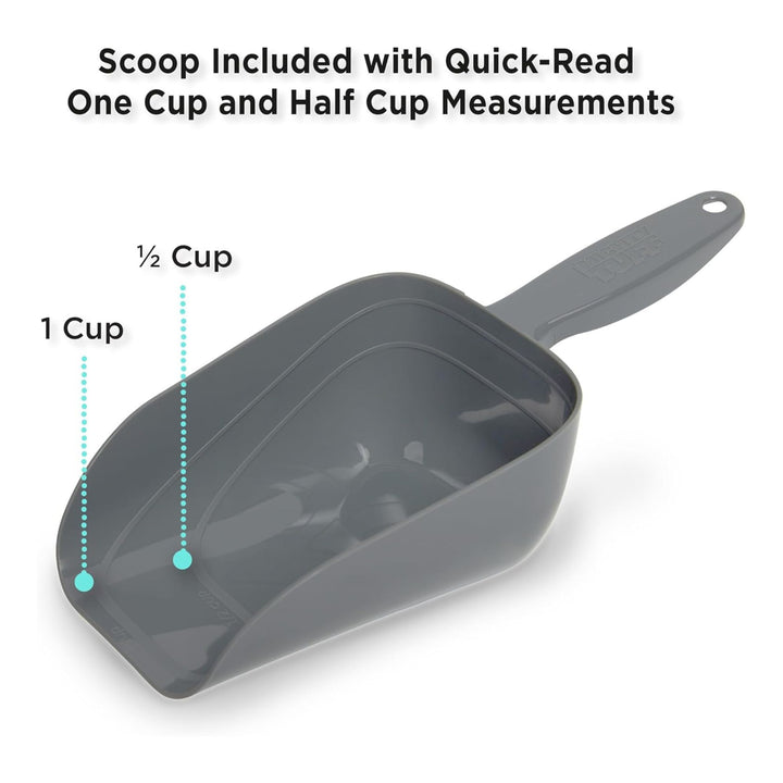 Mighty Tuff Pet Food Storage Container with Rolling Dolly and Scoop, 13 Gal - VMInnovations