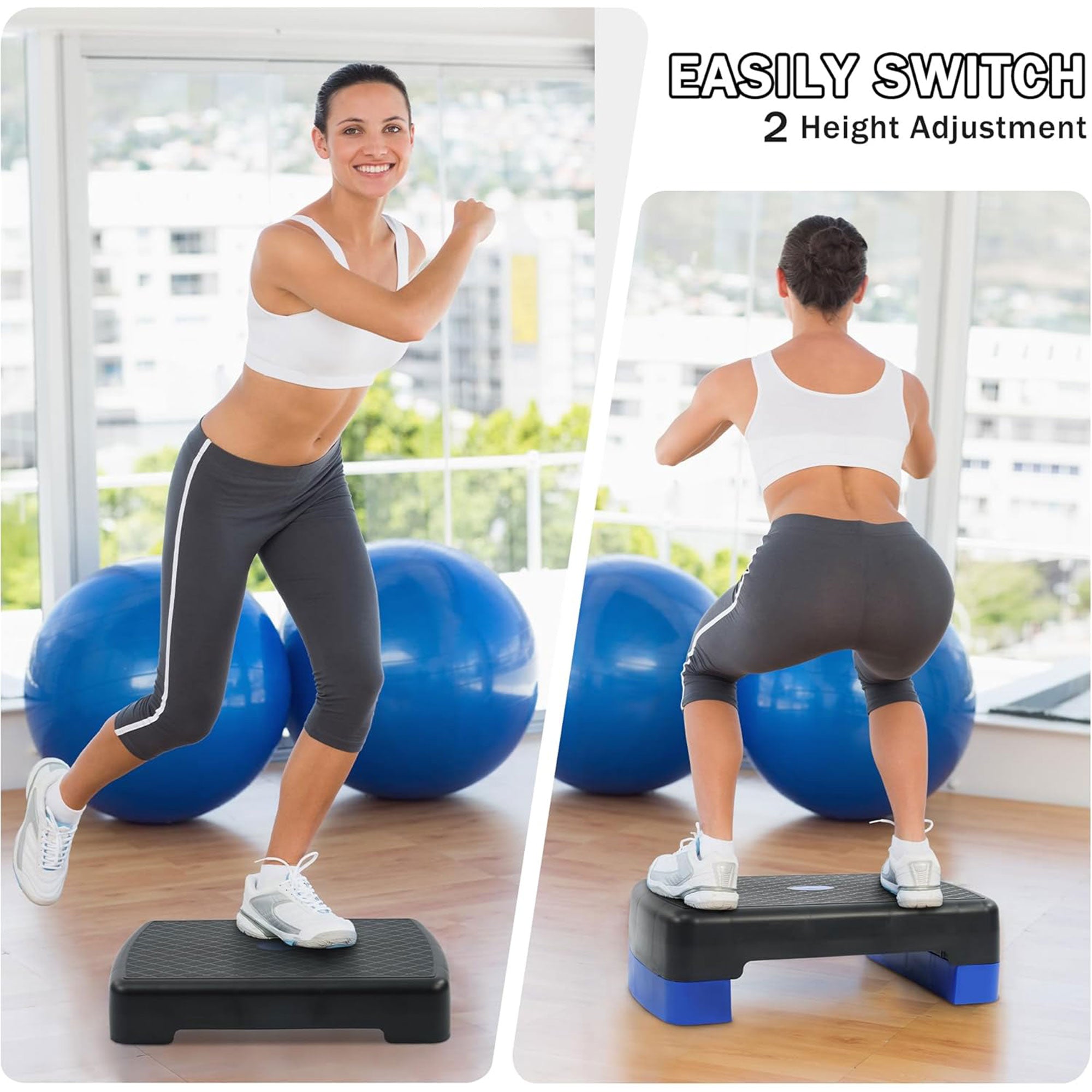 Fitvids 18" Workout Aerobic Stepper Platform with Adjustable Risers (Open Box) - VMInnovations