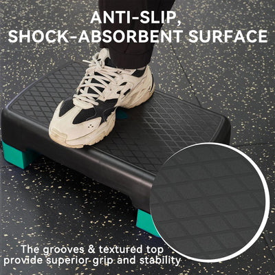 Fitvids 18" Workout Aerobic Stepper Platform, Adjustable Risers (Open Box)