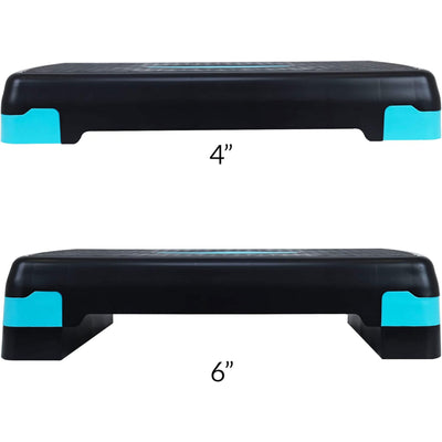 Fitvids Adjustable Aerobic Stepper Platform, Non-Slip 27", Black/Gray (Used) - VMInnovations