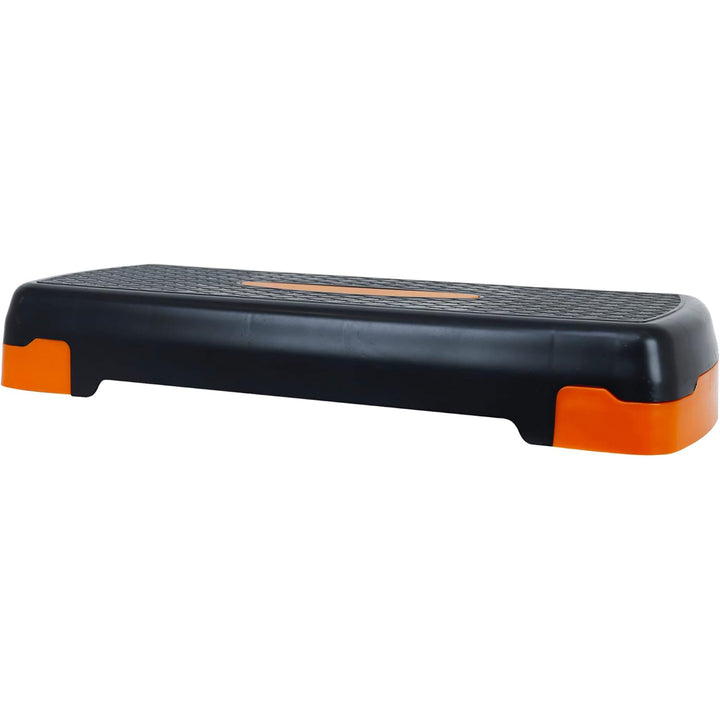Fitvids Adjustable Aerobic Stepper Platform, Non-Slip Workout, 27", Black/Orange