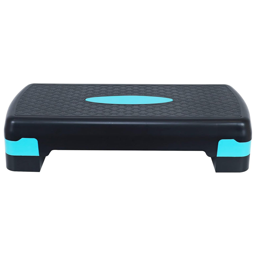 Fitvids Adjustable Aerobic Stepper Platform, Non-Slip Workout, 27", Black/Blue