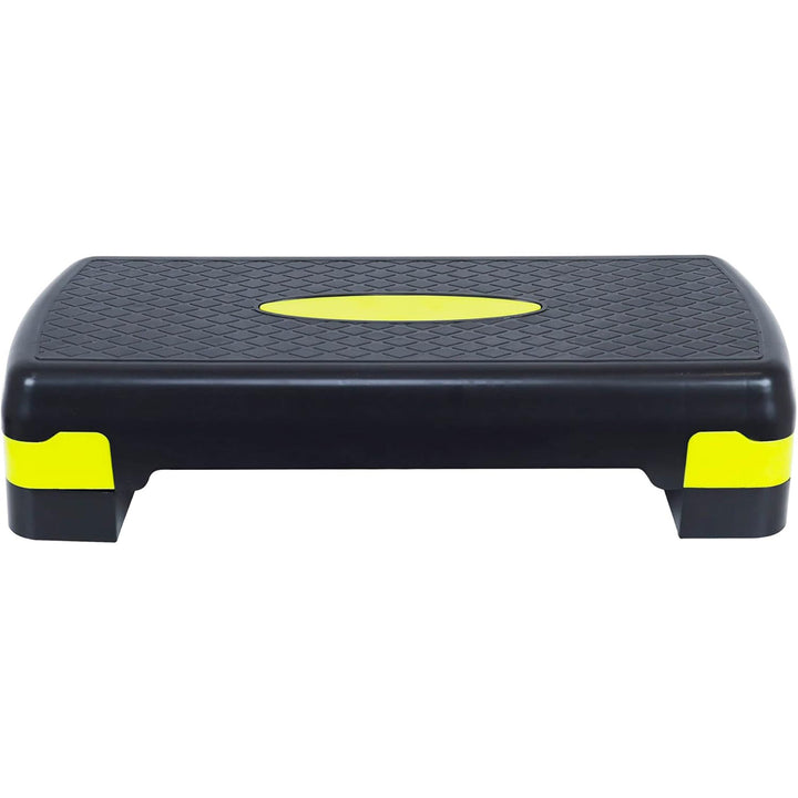Fitvids Adjustable Aerobic Stepper Platform, Non-Slip Workout, 27", Black/Lemon