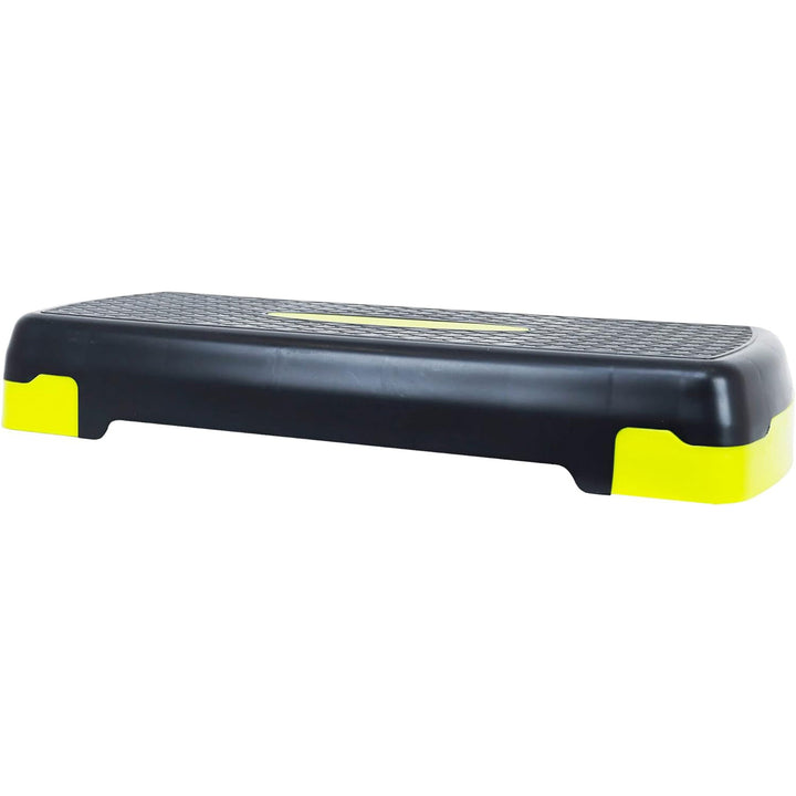 Fitvids Adjustable Aerobic Stepper Platform, Non-Slip Workout, 27", Black/Lemon