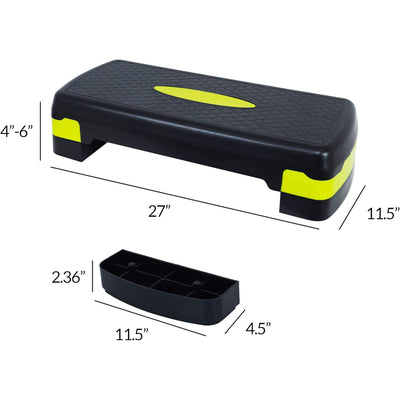 Fitvids Adjustable Aerobic Stepper Platform, Non-Slip Workout, 27" (Open Box)