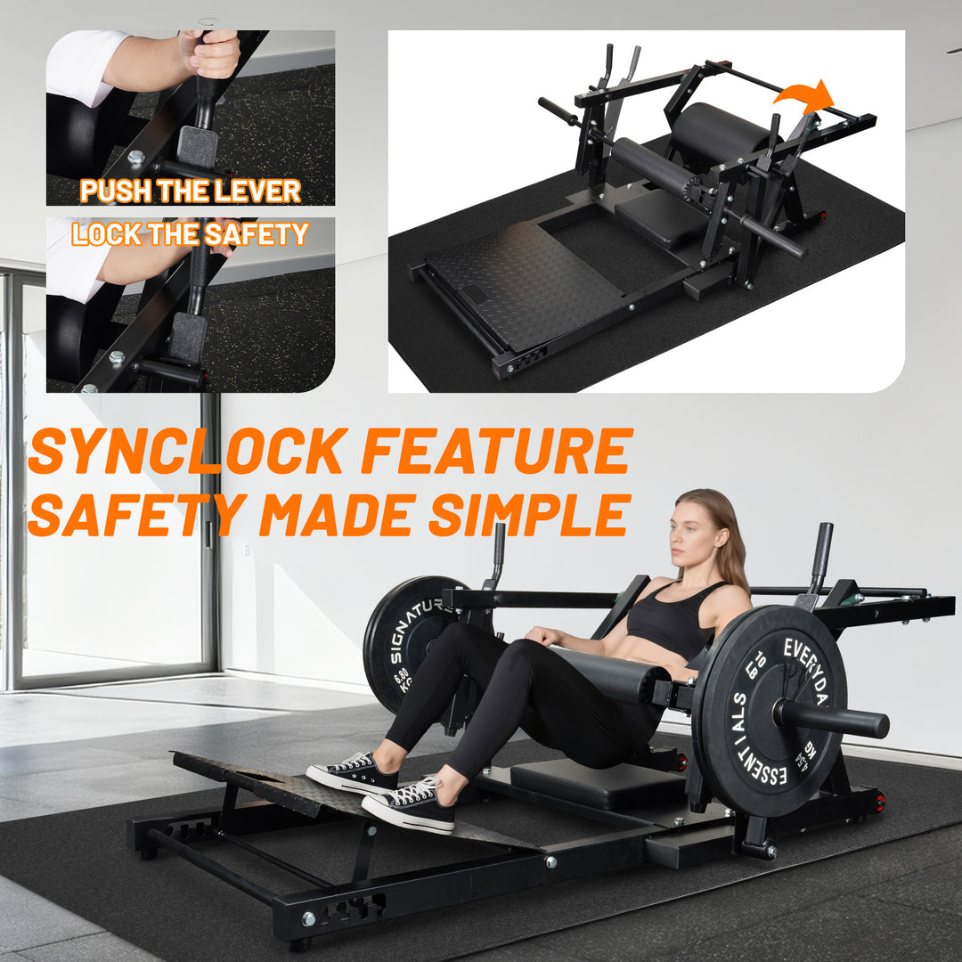 BalanceFrom Fitness Hip Thrust Machine, Adjustable Synclock Lever for Home Gym