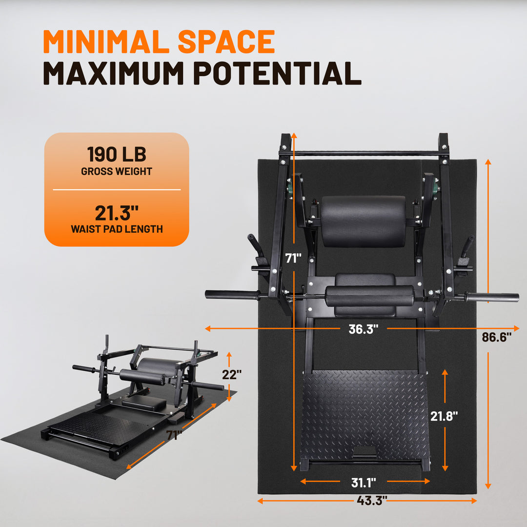 BalanceFrom Fitness Hip Thrust Machine, Adjustable Synclock Lever for Home Gym