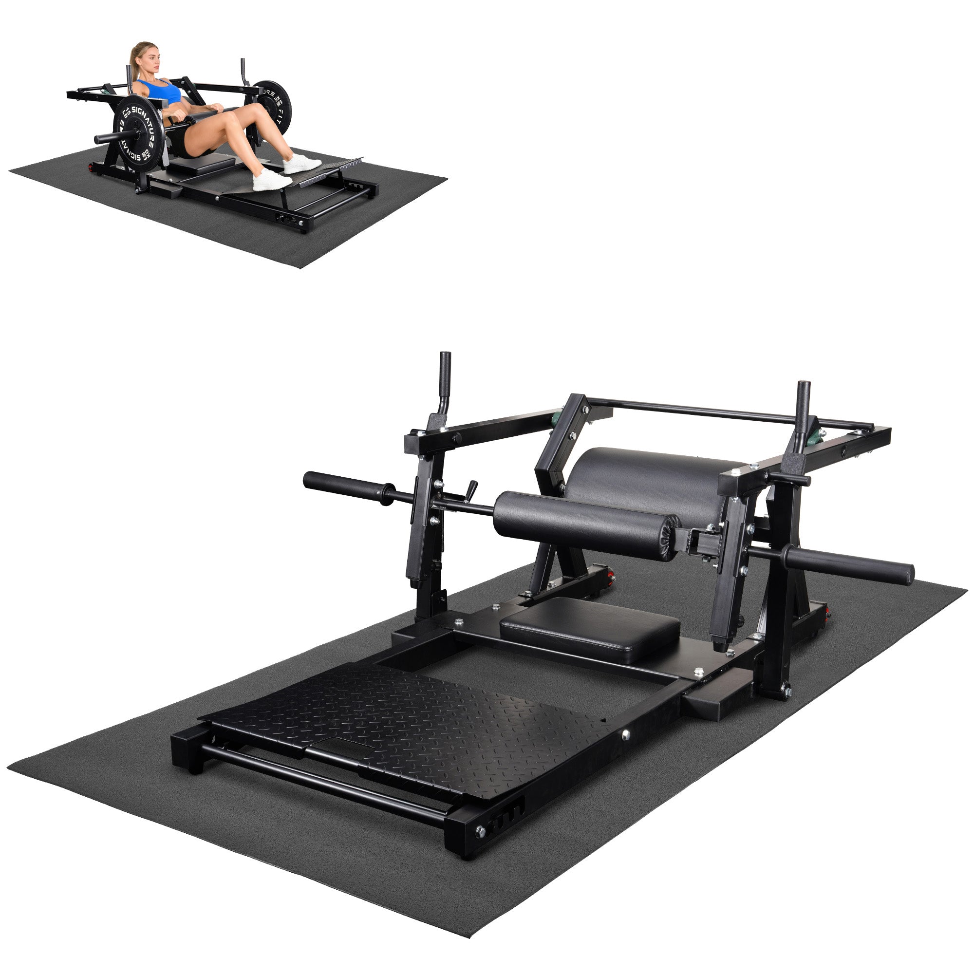 BalanceFrom Fitness Hip Thrust Machine, Adjustable Synclock Lever for Home Gym - VMInnovations