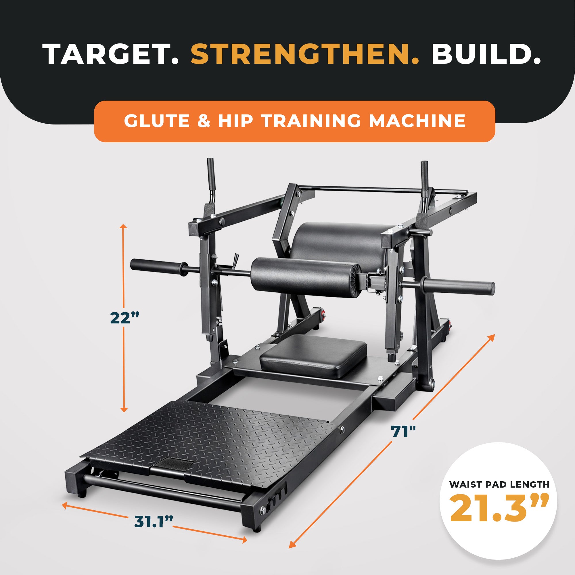 BalanceFrom Fitness Hip Thrust Machine, Adjustable Synclock Lever for Home Gym