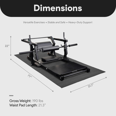 BalanceFrom Fitness Hip Thrust Machine, Adjustable Synclock Lever for Home Gym - VMInnovations